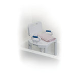 Drive Medical RTL12505 Handicap Bathroom Bench with Back and Arms, White