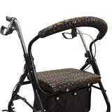 Unisex Rollator Walker Seat and Backrest Rollbar Covers Universal Soft Rollator Accessories Colorful Printing Patterns