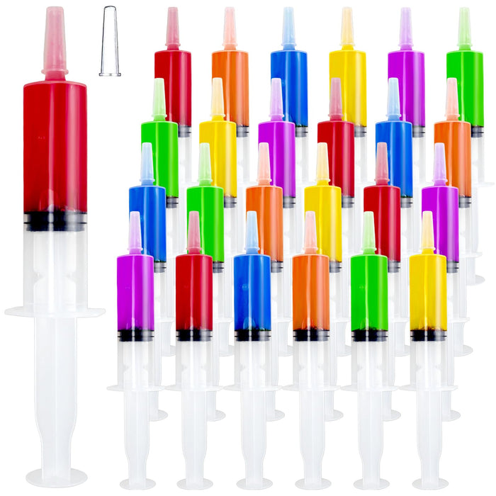 30 Pack Party Jello Shot Syringes Plastic Syringe Shots 2 oz Syringes for Jello Shots, Large Reusable Drink Syringes for Halloween, Christmas, Thanksgiving Party Favors Supplies