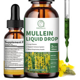 Mullein Drops for Lungs, Mullein Leaf Extract 1000MG for Respiratory, Immune & Digestion Support, with Quercetin, Marshmallow, Elderberry, Black Cumin Seed, Bromelain, Non-GMO, Vegan, 2 Fl Oz