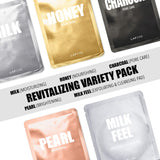 LAPCOS Revitalizing Variety Pack Sheet Masks, Daily Face Masks, Hydrate & Nourish Skin, Korean Skincare Favorite, 5-Pack