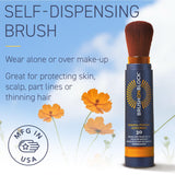 Brush On Block SPF 30 Mineral Powder Sunscreen, Translucent, Refillable, Broad Spectrum, Water Resistant Face Protection, For All Skin Tones & Types, Reef Friendly, Mfg in USA