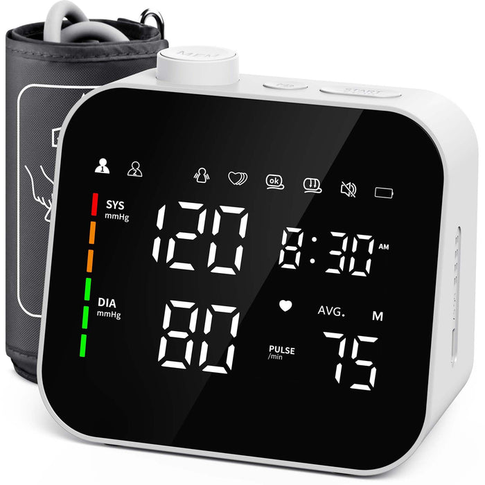 Blood Pressure Monitor Upper Arm Cuff 8.7-16.5 in Blood Pressure Machine 240 Sets Memory Large LED Backlit Screen Blood Pressure Monitor with Storage Bag