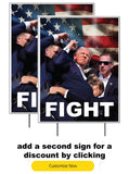 Trump Assassination Attempt 2024 Vote Trump 18x12" Vertical Yard Sign (Outdoor, Weatherproof Corrugated Plastic) Metal Stake Included, by M&R