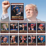 11pcs Trump Stand Strong Card 2024 Donald Trump Survived Shot at Election Rally Cards Set, Perfect Political Gift for Trump Supporters and Patriotic Americans