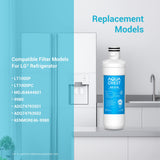 AQUA CREST LT1000PC ADQ747935 Refrigerator Water Filter and Air Filter, Replacement for LG® LT1000P®/PC/PCS, LMXS28626S, LFXS26973S, MDJ64844601, ADQ74793501, ADQ74793502 and LT120F®, 2 Combo