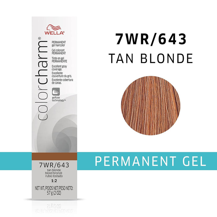 WELLA 2 Wella Color Charm Permanent Gel Hair Color 2oz (7WR/643)