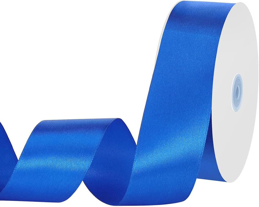 Royal Blue Ribbon, 120 Yards 1-1/2 Inch Blue Satin Ribbon Stocking Stuffers for Gift Wrapping Flower Bouquet Bow Making Wedding Party Christmas Decorations