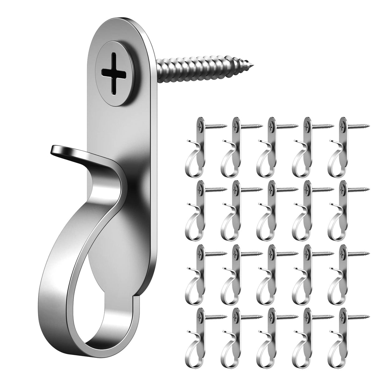Lewufe String Lights Hanger Hooks, Stainless Steel Lights Clips, Outdo