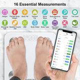 INSMART Smart Scale for Body Weight, Digital Bathroom Scale Bluetooth Body Fat Scale,Body Composition Analyzer with Smart APP Sync Weight Scale - White