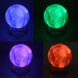 3D Printing Galaxy Lamp Moonlight USB LED Night Lunar Light Touch Color Changing