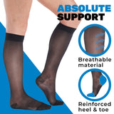 Made in USA - Sheer Compression Socks for Women 15-20 mmHg Support Stockings