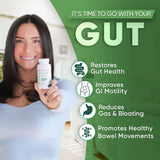 3-in-1 Gut Health Formula | Digestion Supporting Herbs & Enzymes to Restore Gut Health - Boost Motility, Reduce Bloating & Promote Bowel Movements - Superior Digestive Health Support - 60 Capsules