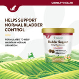 NaturVet Bladder Support Plus Cranberry for Dogs, 60 ct Soft Chews, Made in The USA with Globally Source Ingredients