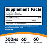 Nutricost Lactoferrin Capsules (60 Capsules, 300mg) Third-Party Tested, Gluten-Free, Vegetarian, GMP Compliant, Non-GMO Product - 60 Servings