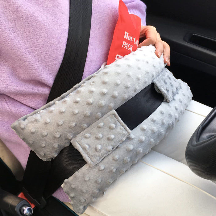 BNRendles Hysterectomy Pillows with Ice/Hot Pocket for Abdominal Surgery, Hysterectomy Recovery Must Have Gifts, Tummy Tuck Stomach Padding, Minky Dot Gray