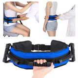 Gait Belt for Seniors, Transfer Belt with 7 Nylon Padded Handles, FSA HSA Eligible, Medical Belt for Lifting Patients, Safety Gait Belt for Elderly Easy to Use Quick Release Buckle(Blue)