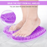 BESKAR XL Large Foot Scrubber Mat for Use in Shower - Shower Foot Cleaner to Eliminate Calluses Dead Skin, Foot Massager Mat for Men & Women to Soothe Achy Feet, Non Slip Suction Cups