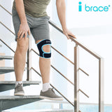 i BRACE Compression Adjustable Knee Brace, Dual Patella Tendon Support Strap for Pain Relief, Arthritis, Tendonitis, ACL, Non-Slip Knee Suppport for Running, Cycling, Hiking, Soccer, Basketball,