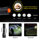 G700 Led Torch Rechargeable Super Bright Led Flashlight 2000 Lumen Handheld Torches for Camping Hiking Emergency