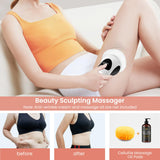 COMFIER Cellulite Massager Remover, Body Shaping Machine Massager with 5 Massage Heads & 6 Washable Pads, Cavitation Machine for Body Fat Removal for Belly Butt Arms Legs