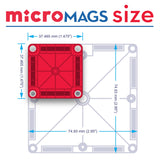 MAGNA-TILES microMAGS 70-Piece Deluxe Magnetic Construction Set, The Original Magnetic Building Brand