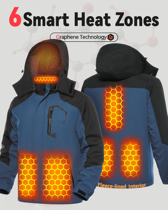 Men Heated Jacket Graphene Electric Warm Coat Men Christmas Xmas Birthday Best Gift Ideas New Elderly Step Dad Son Law Unique Who Have Everything Good Cool Useful Fishing Boyfriend Tech Bonus Great