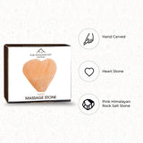 Pure Himalayan Salt Works Heart Massage Stone, Pink Crystal Hand-Carved Stone for Massage Therapy, Deodorant and Salt and Sugar Scrubs, 2.75” W x 3” H x 1.5” D (Pack of 6)