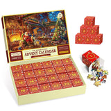 Advent Calendar 2024, Christmas Gifts, 1008Adult Puzzle, 24Day Countdown Calendar, Santa Claus Puzzle, Advent Calendar 2024 Adult，Christmas Decoration, Christmas Gift Creativity 2024Advent Calendar(1)