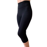 Bioflect® Capri Compression Leggings with Bioceramic Fibers and Micro-Massage Knit- for Support and Comfort - Black XXL