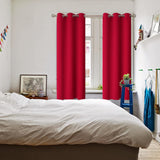 BGment Christmas Room Darkening Curtains 63 Inches Long - Grommet Thermal Insulated Drapes Window Treatment Curtains for Bedroom, 2 Panels, 42 x 63 Inch, Red