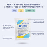 VSL#3 Probiotics for Digestive Health, Probiotic Powder, Medical Food for Gut Health Support in Women & Men, High Potency, Multi-Strain, Live Refrigerated Probiotics, 450 Billion CFUs, 30 Pack