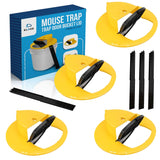 KLOUD Multi-Catch Mouse Traps Outdoor - Humane or Lethal Squirrel Traps - 5 Gallon Bucket Compatible Auto Reset Flip and Slide Bucket Lid Mouse Trap Indoor (Pack of 4)