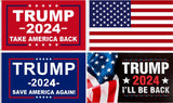 4 Pack Trump 2024 Flag Trump Make America Great Again Flag 2x3 feet Flags Double Stitch Around The Edge with Two Brass Buttonholes (Trump 2024-A)