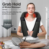 Mirakel Electric Massager with Heat - Shoulder, Back and Neck Massager for Pain Relief - Shiatsu Massage Birthday Gifts