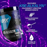 EFX Sports Kre-Alkalyn EFX Powder | pH Correct Creatine Monohydrate Powder Supplement | Strength, Muscle Growth & Performance | 266 Servings (Unflavored)