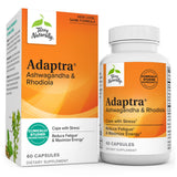 Terry Naturally Adaptra - 60 Capsules - Ashwagandha & Rhodiola Supplement - Non-GMO, Gluten Free - 60 Servings