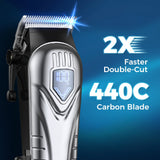 Hair Clippers for Men&Women, 5 Hours Cordless Hair Cutting Kit with 10 Combs, LED Display, Low Noise Professional Beard Trimmer Barber Clippers Hair Cutting Kit with Scissors,Cape
