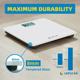 Scale for Body Weight, 550 lb Digital Bathroom Smart Scales BMI Weights Scale 13 inch Platform, Lepulse Large Capacity Extra Wide High Accurate Scale