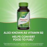 Nature's Way Riboflavin Vitamin B2, Supports Cellular Energy Production*, Vegan, 30 Tablets (Packaging May Vary)