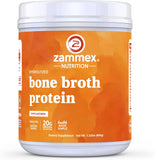 Zammex Pure Grass Fed Beef Bone Broth Protein Powder,20g Protein, Hydrolyzed Collagen Peptides Supplement for Healthy Skin,Nails,Hair,Joints, Non-GMO,Gluten Free,Paleo & Keto Friendly, Great in Soup