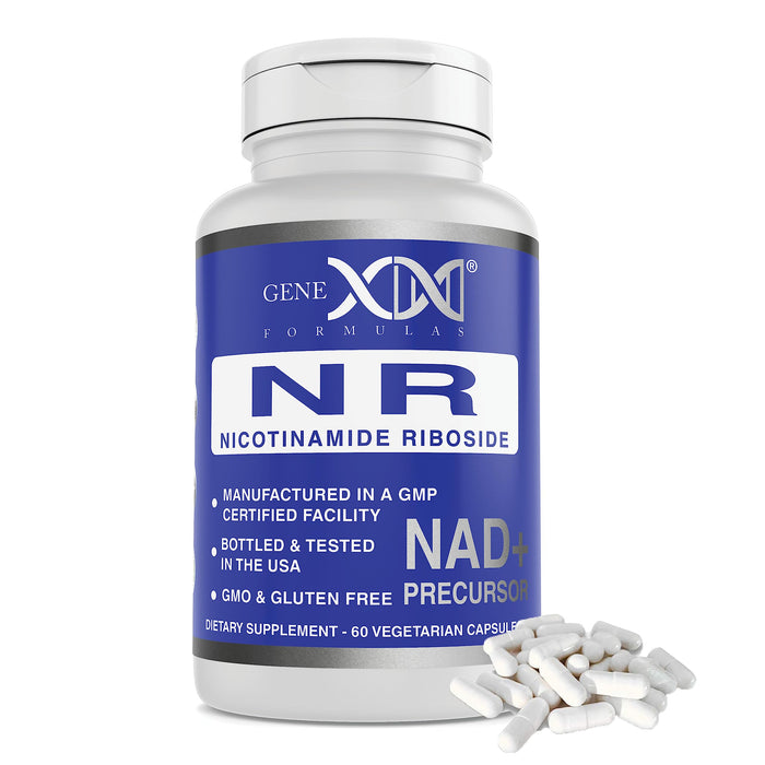 GENEX NR Nicotinamide Riboside 300mg/Serving (60 Capsules) NAD+ Precursor for Healthy Aging - GMP-Certified, Non-GMO, Gluten-Free, Vegetarian (1 Pack)