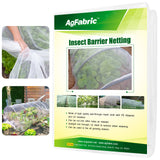 Agfabric Garden Netting 8'x20' Insect Pest Barrier Bird Netting for Garden Protection,Row Cover Mesh Netting for Vegetables Fruit Trees and Plants,White