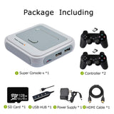 Kinhank Super Console X Retro Video Game Console Built in 95,000+ Classic Games,Emulator Console for 4K TV Support HD Output, Up to 5 Players,LAN/WiFi,Gifts for Men Who Have Everything,2 Gamepads