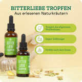 BitterLiebe® Original Bitterstoffe Tropfen 50ml aus Die Höhle der Löwen - hochdosierte Bittertropfen nach Hildegard von Bingen - Made in Germany