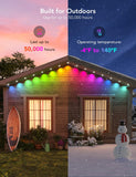 Govee Permanent Outdoor Lights, Smart RGBIC Outdoor Lights with 75 Scene Modes, 50ft with 36 LED Eaves Lights, IP67 Waterproof, for Halloween Decorations, Christmas, Work with Alexa, Google Assistant