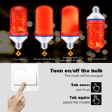 OMK - LED Christmas Decorations Flame Effect Light Bulbs - Newest Upgraded 4 Modes Two-Tone Fire Simulated Lamps - Holiday/Christmas Gifts/Party/Indoor/Outdoor Decoration Lights (2Pack)