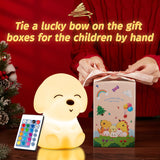 Onefire Dog Gift Night Lights for Kids, Remote+16 Colors Led Night Light Lamp, Dimmable Dog Kids Night Light, Rechargeable Timer Cute Night Light for Baby Nursery, Kawaii Silicone Dog Christmas Gifts