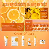 Skincare Gifts for Teenage Girls Skincare Kits - 7PCS Skin Care Sets & Kits - Vitamin C Skin Care Sets - Pamper Sets For Women Gifts Includes Cleanser- Serum-Eye Serum-Toner-Cream-Face Mask Skincare