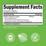 Citrus Bergamot Extract 1000mg - Ultra Concentrated 25:1 Extract for Enhanced Absorption and Bioavailability - Gluten-Free Non-GMO Vegan Supplement for Men & Women - Made in The USA - 120 Capsules